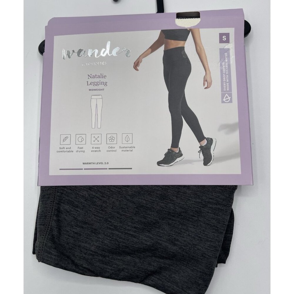 Wander By Hottoties Leggings Womens Size Small Natalie Legging Gray Midweight